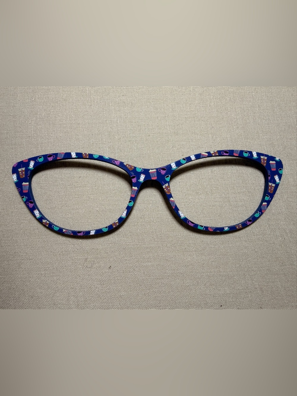 Pair Eyewear The Ella  Blue Novelty Coffee Cup Print Magnetic Top Frame